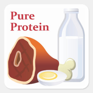 Quadrado Adesivo de proteína pura do dia