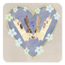 Adesivo de Raposa Fofa e Cardinal de Inverno