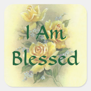 Quadrado Adesivo de Rosas Amarelas