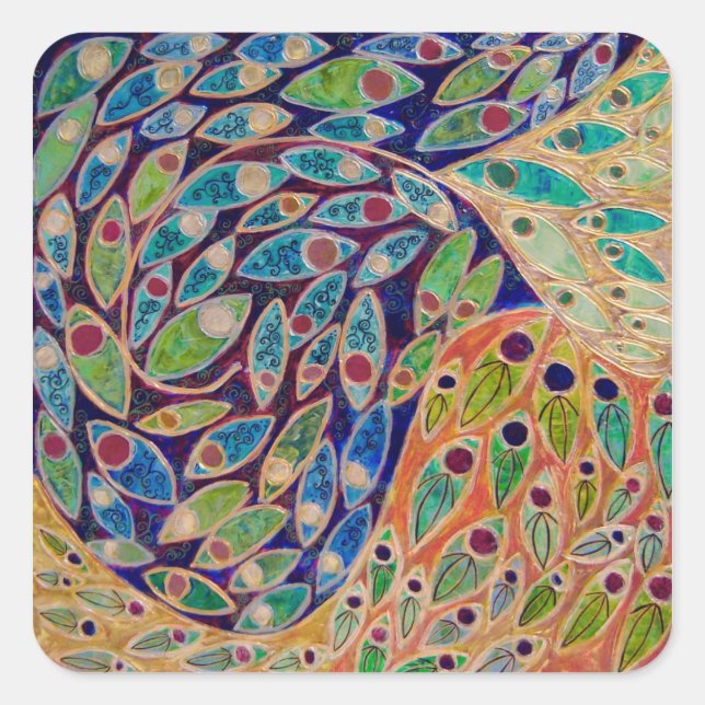 Quadrado adesivo de santuário rápido (pintura) (Frente)