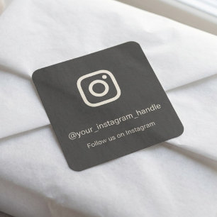 Quadrado Adesivo de seguir no Instagram Mídia Social Pers