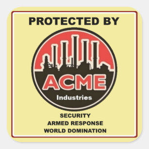 Quadrado Adesivo de Segurança da Acme Industries