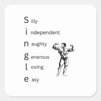 Quadrado Adesivo de Sigla Única