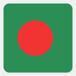 Quadrado Adesivo de Sinalizador de Bangladesh