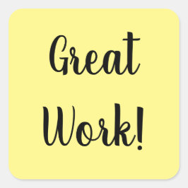 Quadrado adesivo de trabalho do excelente