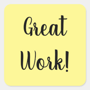 Quadrado adesivo de trabalho do excelente