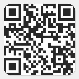 Quadrado Adesivo de URL do código QR 2,5 x 2,5 polegadas
