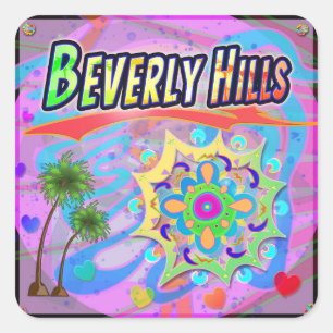 Quadrado Adesivo de Verdadeiro Progresso de Beverly Hills