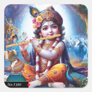 Quadrado Adesivo Divino Murali do Senhor Krishna