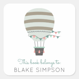 Quadrado Adesivo do Balão de Ar Quente