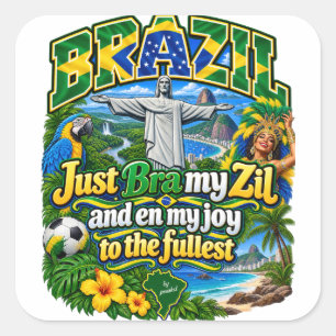 Quadrado Adesivo do Brasil
