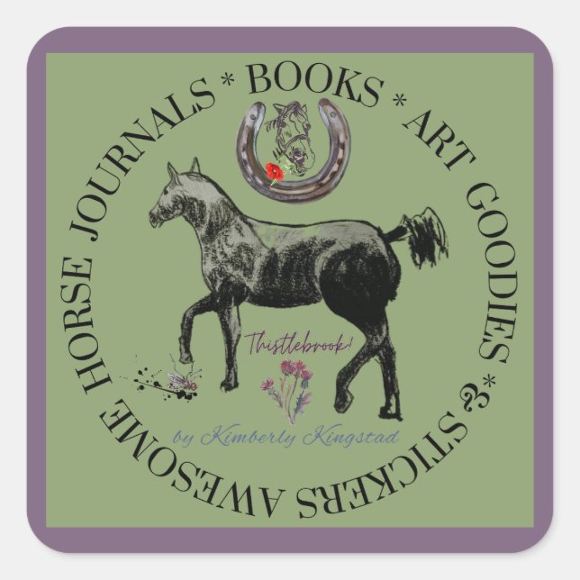 Quadrado adesivo do envelope da marca do listlebrook (Frente)