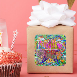 Quadrado Adesivo do fator de risco dos Primaveras de palma