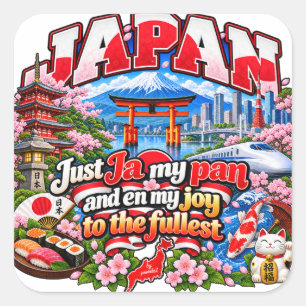 Quadrado Adesivo do Japão