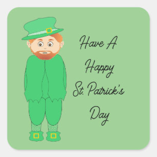 Quadrado Adesivo do Leprechaun