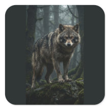 Adesivo do Lobo Cinzento Majestoso – Presente da N