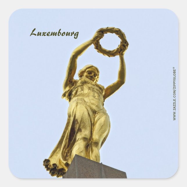 Quadrado Adesivo do Luxemburgo (Frente)