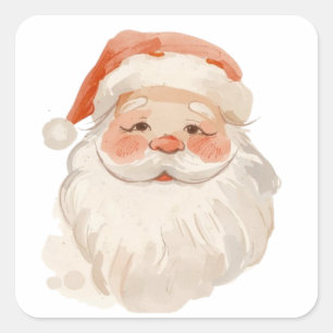Quadrado Adesivo do Papai Noel