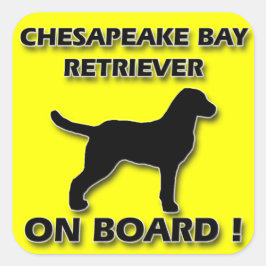 Quadrado Adesivo do Retriever da Baía de Chesapeake