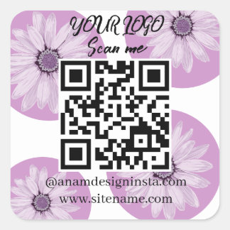 Quadrado Adesivo do scanner de código QR