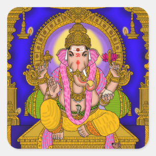 Quadrado Adesivo do Senhor Ganesha