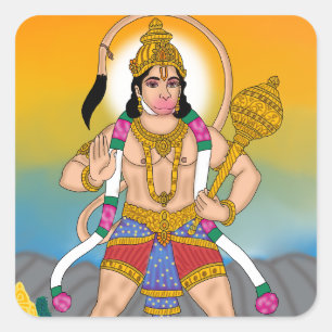 Quadrado Adesivo do Senhor Hanuman