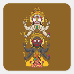 Quadrado Adesivo do Senhor Jagannath 