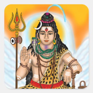 Quadrado Adesivo do Senhor Shiva