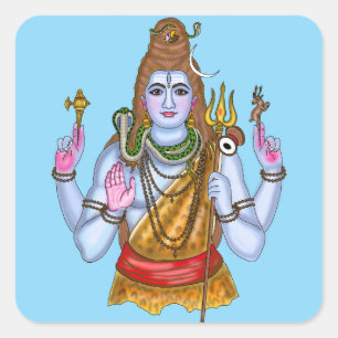 Quadrado Adesivo do Senhor Shiva