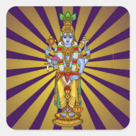 Quadrado Adesivo do Senhor Vishnu