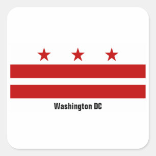 Quadrado Adesivo do Sinalizador Washington DC