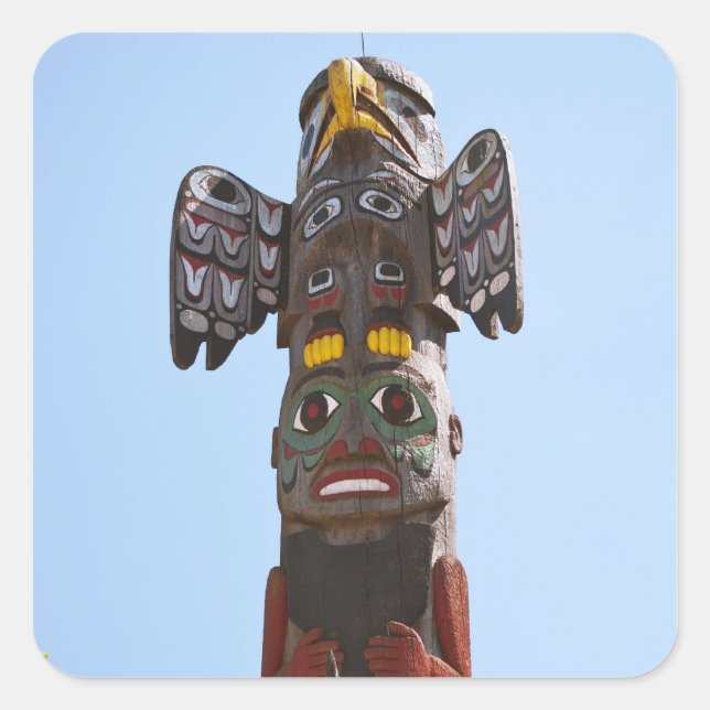 Quadrado Adesivo do Totem Pole (Frente)