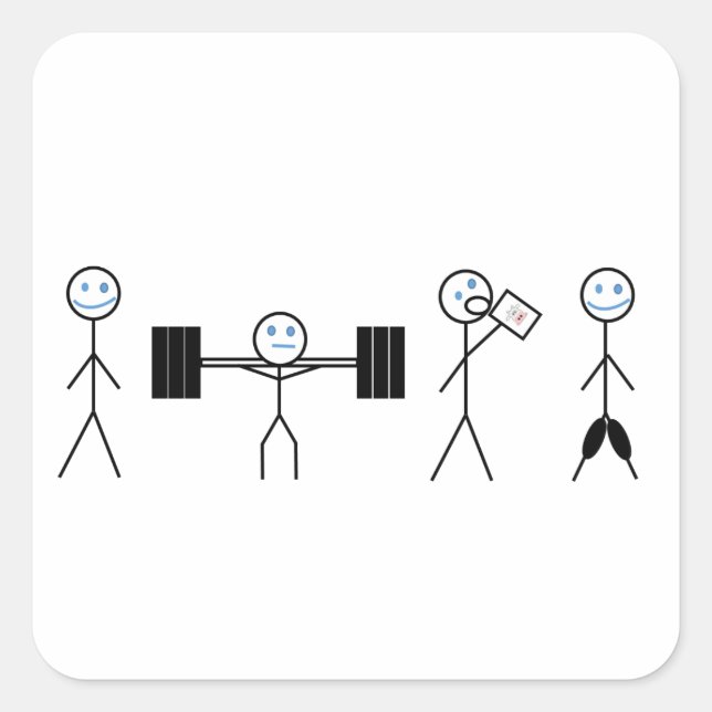 Quadrado Adesivo do Treinador Pessoal de Malhação (Frente)