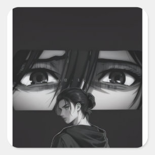 Quadrado Adesivo Estético da Temporada Final de Eren Yeager