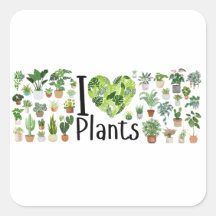 Adesivo Eu Amo Plantas
