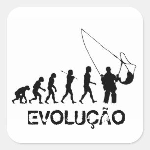Quadrado Adesivo Evolução Pescador