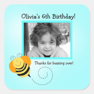 Quadrado Adesivo Favor SQUARE Foto BEE HOP