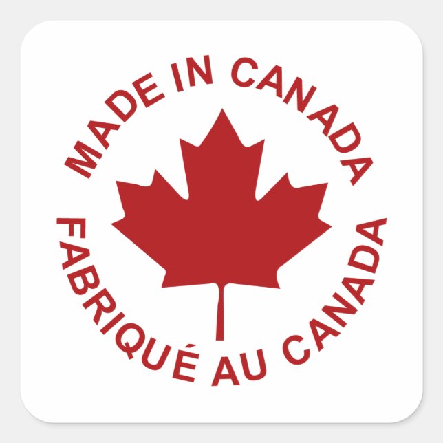 Quadrado Adesivo feito no Canadá (Frente)