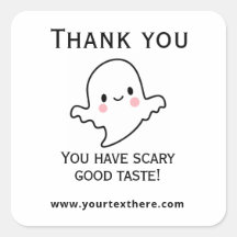 Adesivo Feliz Halloween - Fantasma Kawaii Fofo