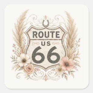 Quadrado Adesivo Floral Boho Mother Road