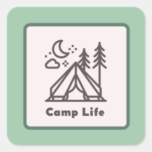 Quadrado Adesivo Fofo de Acampamento / Ao Ar Livre acampe