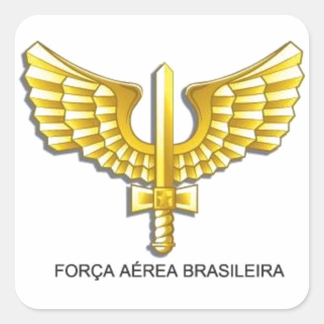 Quadrado Adesivo Força Aérea Brasileira - FAB (Frente)