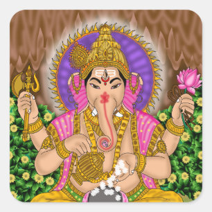 Quadrado Adesivo Ganesha