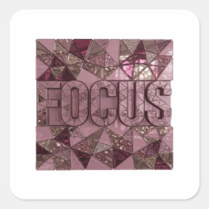 Quadrado Adesivo Gráfico FOCUS Rosa Fofo