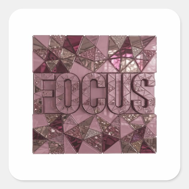 Quadrado Adesivo Gráfico FOCUS Rosa Fofo (Frente)
