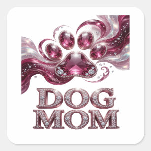 Quadrado Adesivo Gráfico Rosa Legal MÃE DE CACHORRO