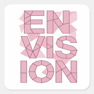 Quadrado Adesivo Gráfico Square Pink ENVISION