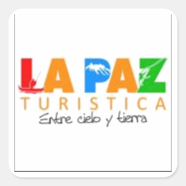 Quadrado Adesivo La Paz turistica (Frente)