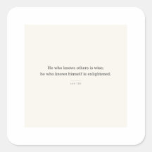 Adesivo Lao Tzu: Lembrete Conheça a Si Mesmo