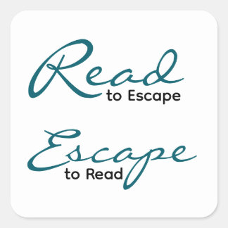 Quadrado Adesivo Ler para Escapar | Presente Literário